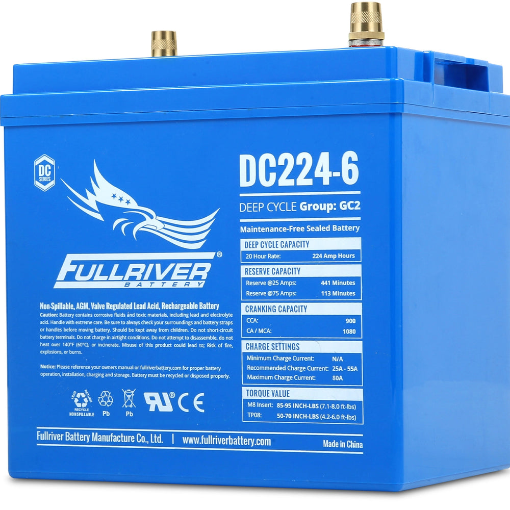 
                  
                    224Ah Fullriver Blue AGM 6 Volts
                  
                